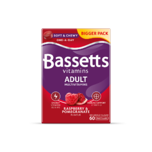 Bassetts Vitamins Adult Multivitamins Raspberry & Pomegranate 60 Pastilles