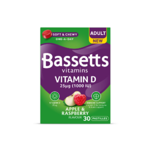 Bassetts Vitamins Adult Vitamin D Apple & Raspberry 30 Pastilles