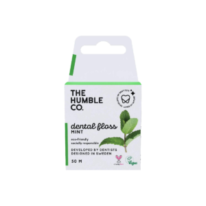 THE HUMBLE CO. - Dental Floss - Fresh Mint - Developed by Dentists - Designed in Sweden - Teeth Cleaning - Sustainable & Reusable - Vegan & Cruelty-Free - Eco-Friendly Packaging - 50 m