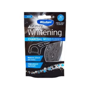 Wisdom Active Whitening - Charcoal Floss Harps (1 pack - 30 flossers)
